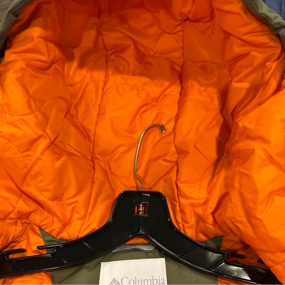 Columbia Cedar Cliff Insulated Jacket Mens XL Stone Green Hood Waterproof Hunt - Picture 15 of 15